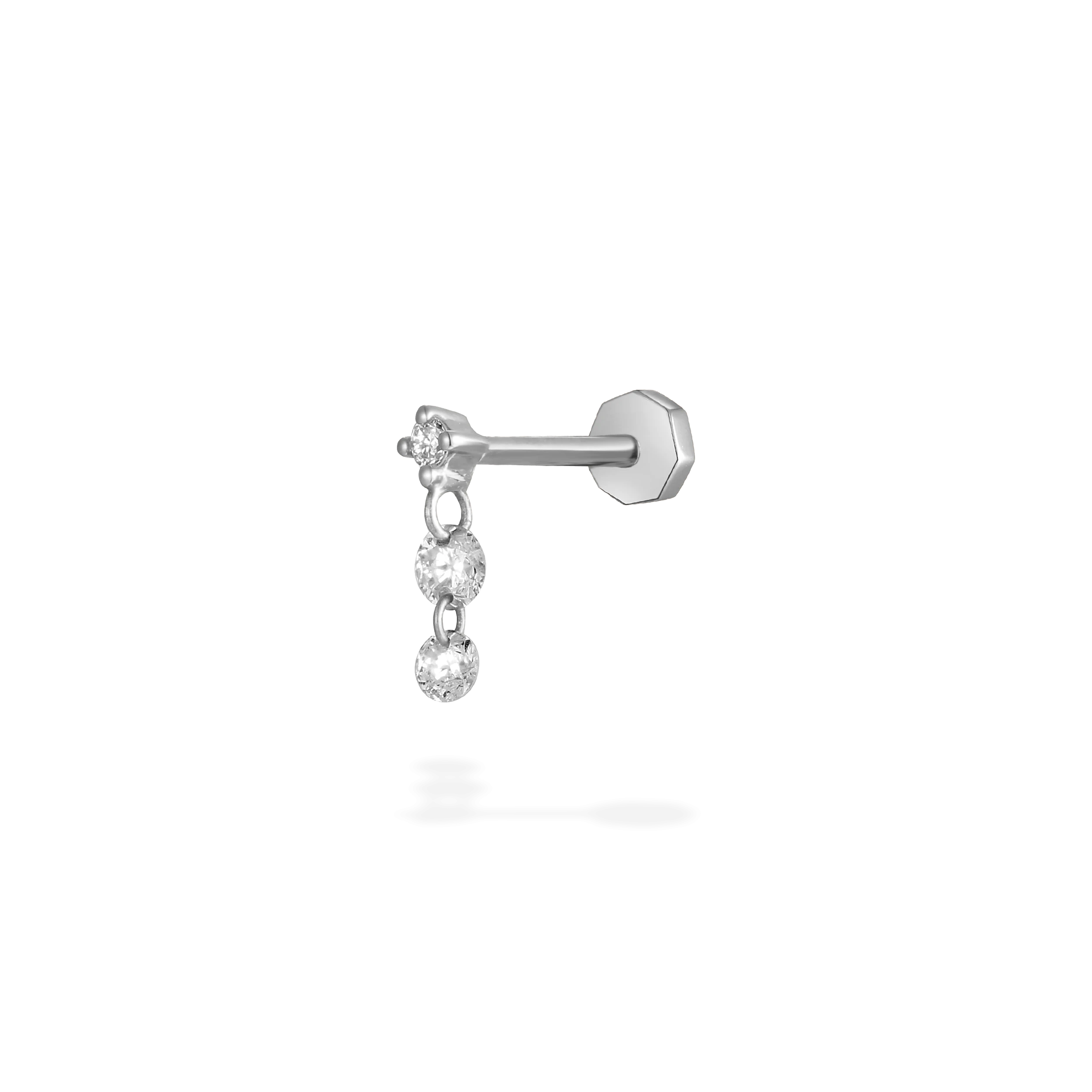 Shimmy dangle diamond flat back